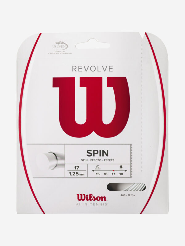 Струна для большого тенниса Wilson Revolve 17 WH, Белый