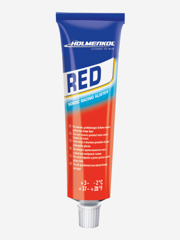 Мазь держания для беговых лыж HOLMENKOL Klister Red, Красный