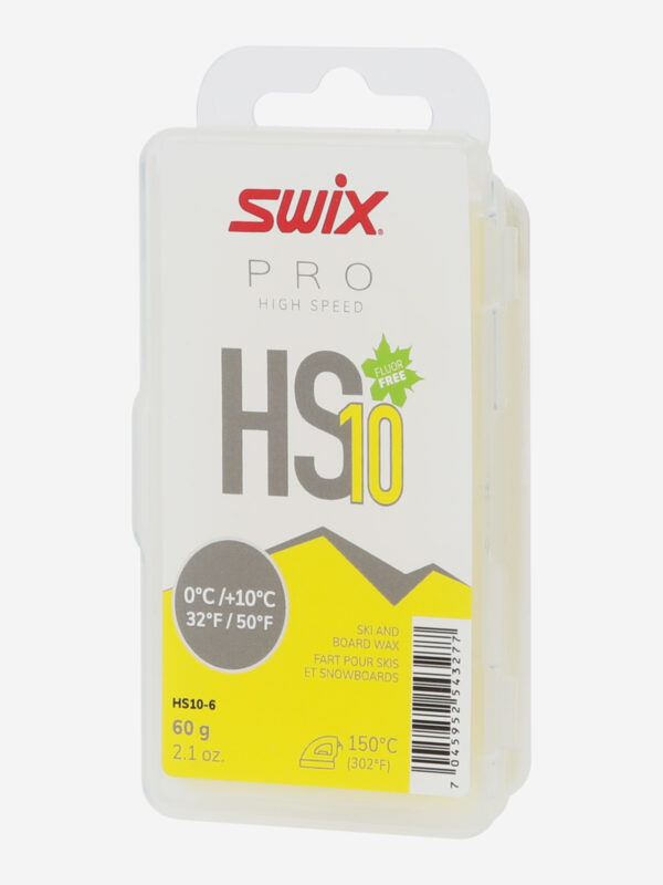 Мазь скольжения твердая Swix HS10 Yellow, 0°C/+10°C, 60 г, Желтый