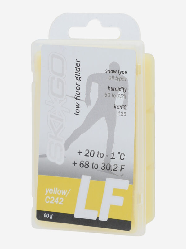Мазь скольжения для беговых лыж Ski Go LF +20/-1, 60 г, Желтый