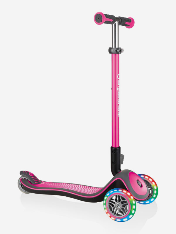 Самокат Globber ELITE DELUXE LIGHTS, Розовый