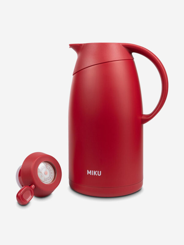 Кувшин-термос с термометром MIKU 1,9 л (TH-JG-1900R), цвет красный, Красный