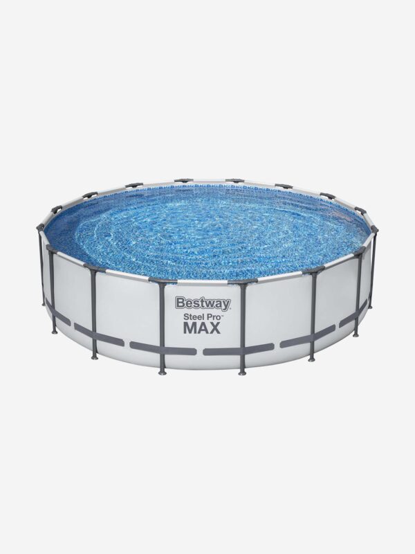 Бассейн Bestway 5612Z каркасный Steel Pro Max 488 х122 см, объем 19480 л, Серый