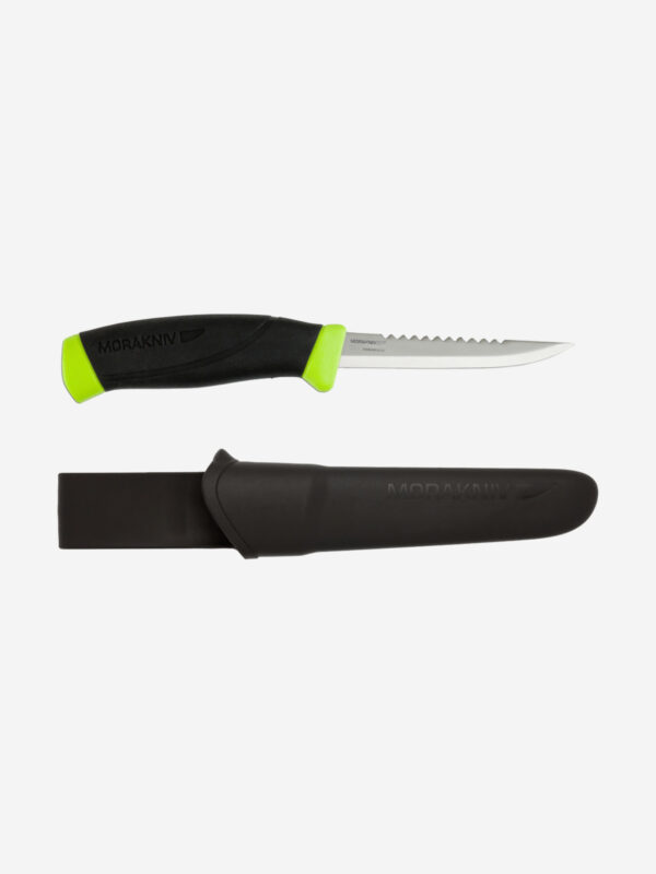 Нож туристический Morakniv Fishing Comfort Serrated Edge, 214 мм, Черный