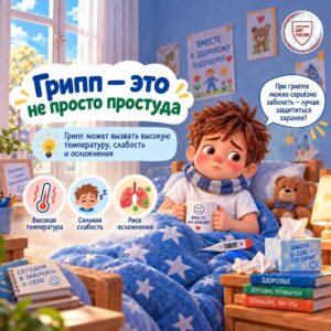 Петя Лентяев и прививка от гриппа.