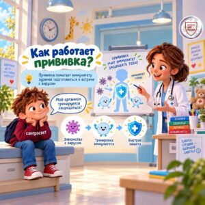 Петя Лентяев и прививка от гриппа.