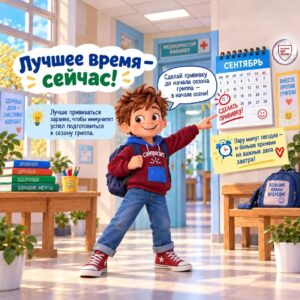 Петя Лентяев и прививка от гриппа.